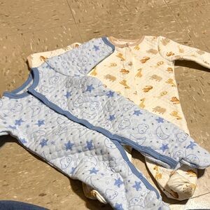 Blue and Cream Kids One Pieces Footies